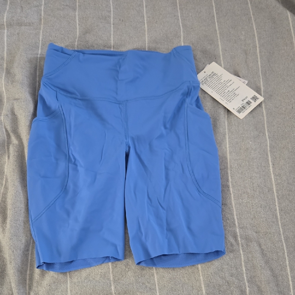 lululemon athletica Periwinkle High-Rise Bike Shorts with Side Pockets